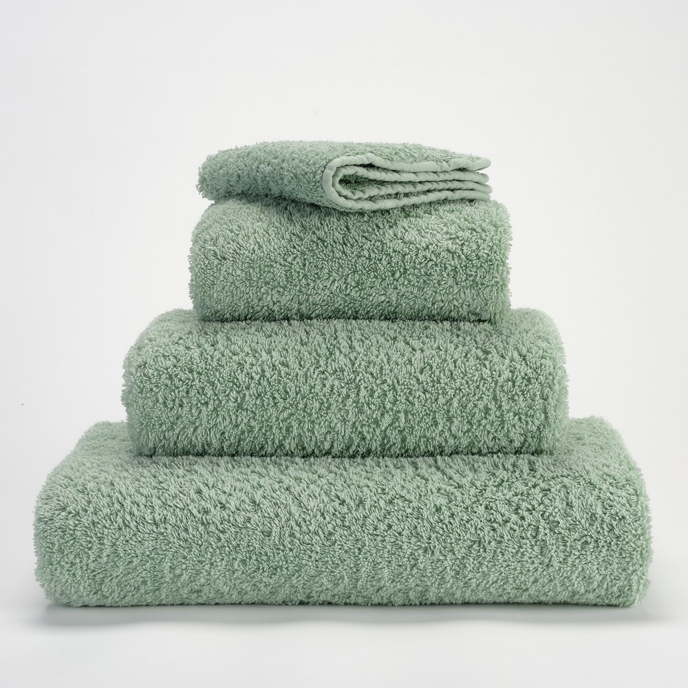 Super Pile Plain Bathroom Towels by Designer Abyss & Habidecor 210 in Aqua Blue